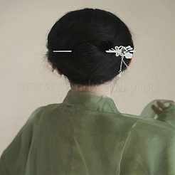 2Pcs 2 Styles Vintage Alloy Tassel Hair Sticks&nbsp;OHAR-LP0004-25