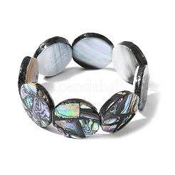 Natural Abalone Paua Shell Stretch Beaded Stretch Bracelets for Women&nbsp;BJEW-A151-01