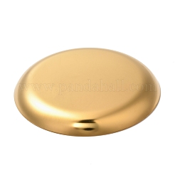 Flat Round 430 Stainless Steel Jewelry Display Plate&nbsp;STAS-P289-01G