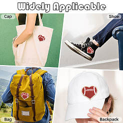 Rugby Theme Towel Embroidery Style Cloth Iron on/Sew on Patches&nbsp;DIY-WH20032-21B