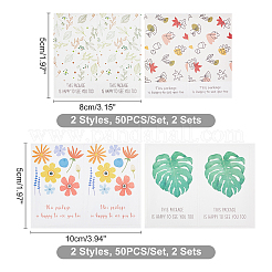 4 Bags 4 Styles Coated Paper Sealing Stickers&nbsp;DIY-GA0002-15