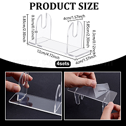 Acrylic Chinese Fan Display Stands&nbsp;ODIS-WH0007-76A