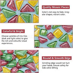 Glitter Glass Cabochons&nbsp;GLAA-FH0001-02A