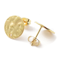 201 Stainless Steel Flat Round Stud Earring Findings&nbsp;STAS-K259-19C-G
