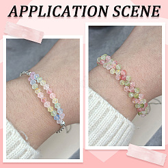 100g Frosted Glass Beads&nbsp;FGLA-PA0001-01C