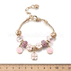 Alloy Enamel European Beads Charm Bracelets&nbsp;BJEW-F495-01G