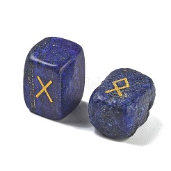 Rectangle Natural Lapis Lazuli Rune Stones&nbsp;G-Z059-01E