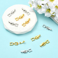10Pcs 2 Colors Brass Fold Over Clasps&nbsp;KK-CJ0005-87
