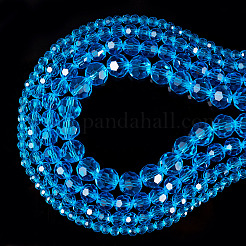 4 Strands 4 Styles Transparent Glass Bead Strands&nbsp;GLAA-TA0002-61