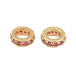Brass Micro Pave Cubic Zirconia European Beads&nbsp;CU-CBAB99C-04G