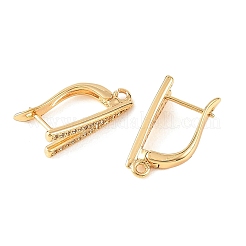 SHEGRACE Brass Micro Pave Cubic Zirconia Hoop Earring Findings&nbsp;XGRQ79063-937G