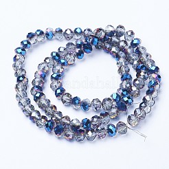 Electroplate Transparent Glass Beads Strands&nbsp;X-EGLA-A034-T4mm-Z01