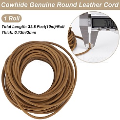 10M Round Leather Beading Cord&nbsp;WL-GF0001-23B-01