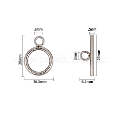 304 Stainless Steel Toggle Clasps&nbsp;STAS-UN0002-25P