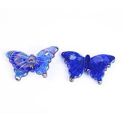 Handmade Silver Foil Lampwork Pendants&nbsp;FOIL-S122-B