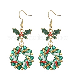 304 Stainless Steel Glass Dangle Earrings&nbsp;EJEW-MZ00805