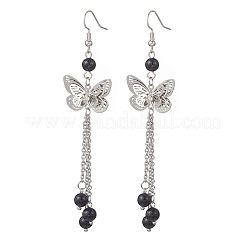 Brass Butterfly Dangle Earrings&nbsp;EJEW-JE06665