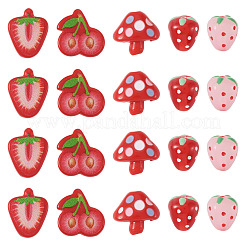 30Pcs 5 Styles Opaque Acrylic Beads&nbsp;MACR-TA0002-94