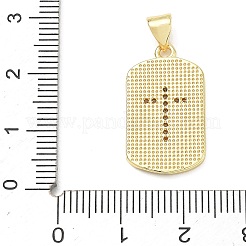 Religion Cross Brass Micro Pave Clear Cubic Zirconia Pendants&nbsp;CU-CBA83A6-03H-G03