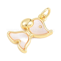Natural Shell Dog Pendants&nbsp;KK-H273-03G