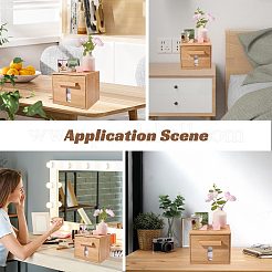 Bamboo Tissue Box with Storage Drawer&nbsp;CON-WH0089-326