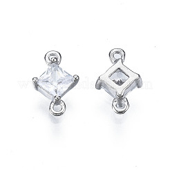Long-Lasting Plated 925 Sterling Silver Cubic Zirconia Links&nbsp;LS-STER-ZX003-03P-NF