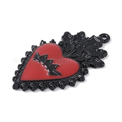 Rack Plating Alloy Enamel Pendants&nbsp;PALLOY-F018-30EB-02