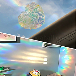 9Pcs Leaf Colorful Suncatcher Rainbow Prism Electrostatic Glass Stickers&nbsp;DIY-WH0409-69G