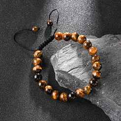 Adjustable Nylon Cord Braided Bead Bracelets&nbsp;BJEW-F308-55E
