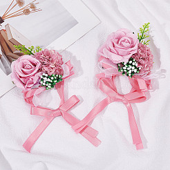 2PCS Silk Wrist Corsage&nbsp;AJEW-CP0001-51E