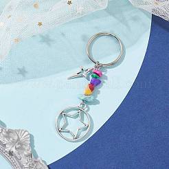 Tibetan Style Alloy Keychain&nbsp;KEYC-JKC00708-02