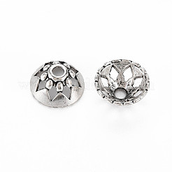 Tibetan Style Alloy Bead Caps&nbsp;TIBEP-T006-13AS