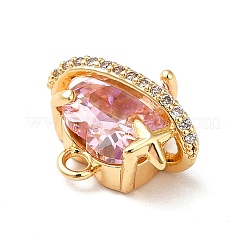 Brass Cubic Zirconia Charms&nbsp;KK-M233-10G-B