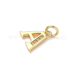 Brass Micro Pave Cubic Zirconia Charms&nbsp;KK-I382-03G-A