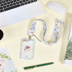 Plastic ID Card Sleeve with Polyester Lanyard Strap&nbsp;AJEW-WH20017-33D