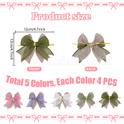 20Pcs Burlap Ribbon Bowknot Germent Accessories&nbsp;HJEW-PH02126