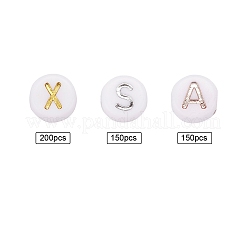 500Pcs Plating Acrylic Beads&nbsp;PACR-YW0001-07