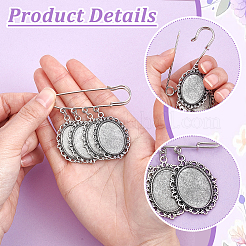 4Pcs Iron Brooches&nbsp;JEWB-UN00010