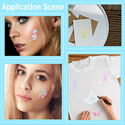 20Pcs PET Tattoo Stencil Templates&nbsp;AJEW-WH20141-12