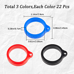 66Pcs 3 Colors Silicone Pendant&nbsp;SIL-GF0001-45B
