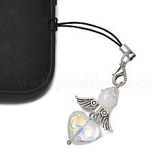 3Pcs Angel Glass & Acrylic Pendant Decorations&nbsp;HJEW-JM04085