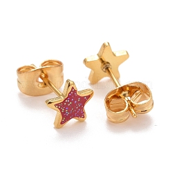 304 Stainless Steel Enamel Stud Earrings&nbsp;EJEW-B009-02G