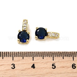 Flat Round Brass Charms&nbsp;KK-C134-21G