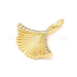Brass Micro Pave Cubic Zirconia Pendants&nbsp;KK-K411-08G