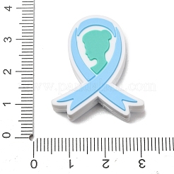 Awareness Ribbon Theme Silicone Beads&nbsp;SL-CBAD2AE-01A-02