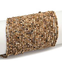 Natural Picture Jasper Beads Strands&nbsp;G-P572-B03-2mm