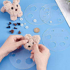 Acrylic Measuring Tool for Doll Craft Eyes&nbsp;TOOL-WH0155-110B-03
