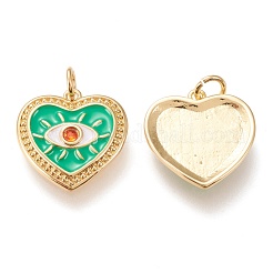 Brass Micro Pave Cubic Zirconia Pendants&nbsp;ZIRC-I044-25G