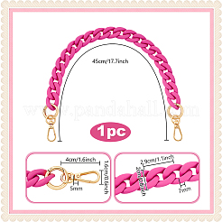 Acrylic Twisted Chain Bag Chains&nbsp;PURS-WH0006-09