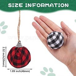 12Pcs 2 Colors Foam and Plastic with Cloth Ball Christmas Tree Decorations&nbsp;DIY-SZ0003-81